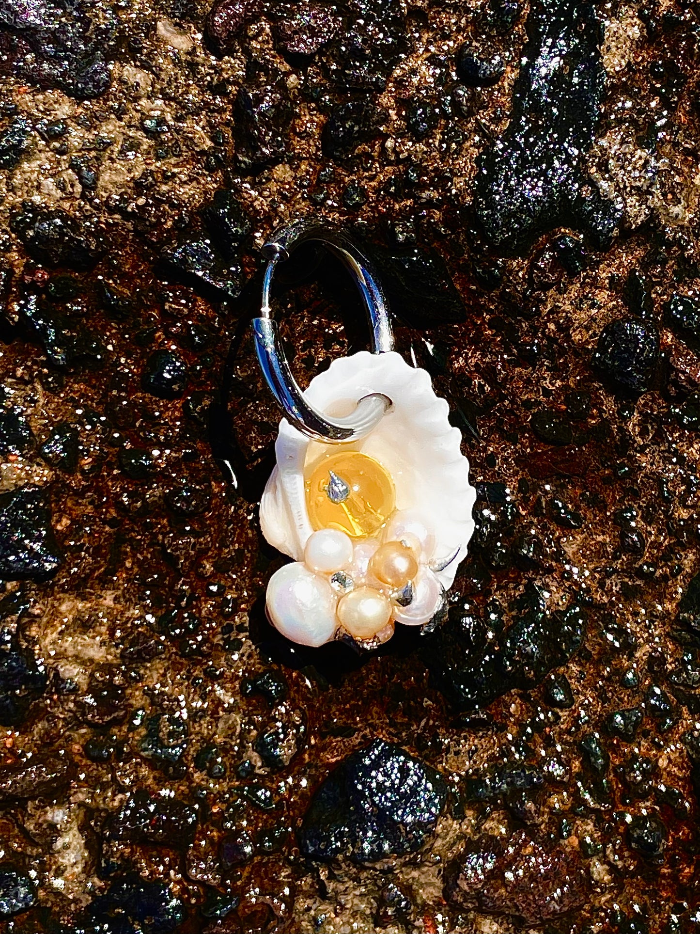 Earring, Aquamarine Honey