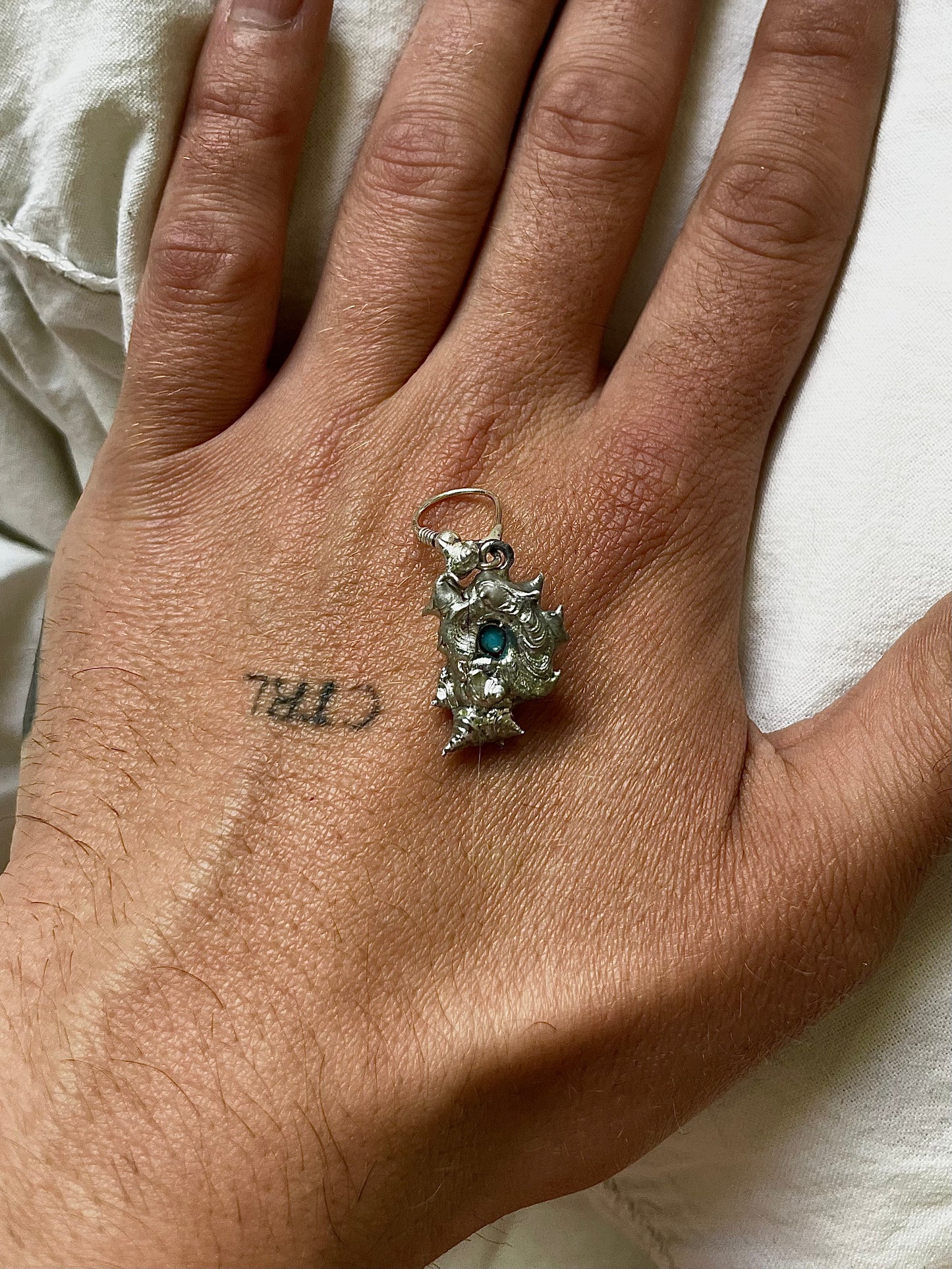 Dangling Earring, Metal Koi