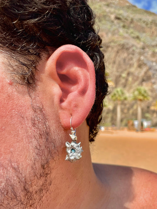 Dangling Earring, Metal Koi