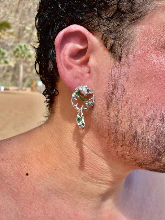 Dangling Earring, Green Laguna