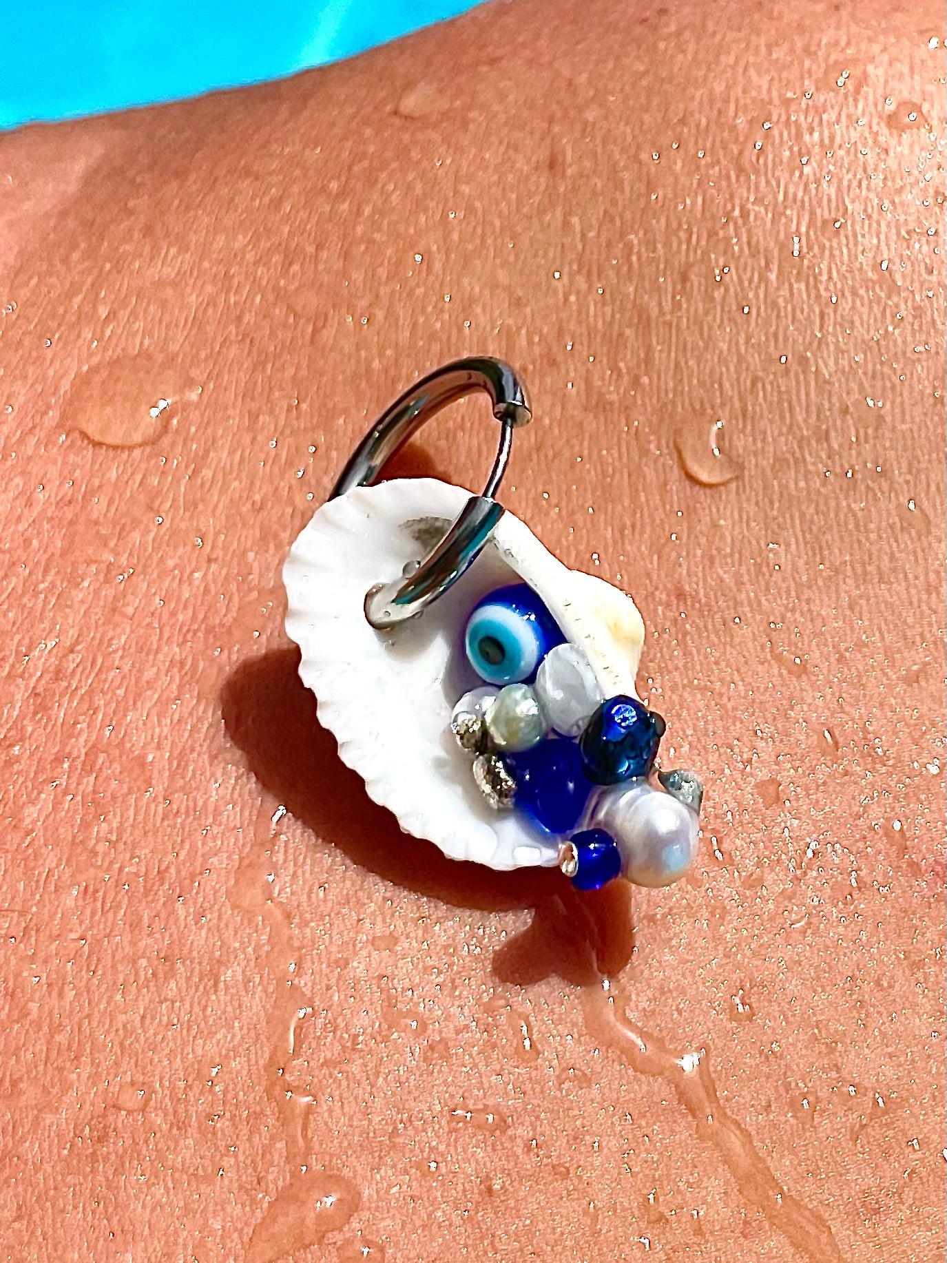 Earring,  Aquamarine Honey