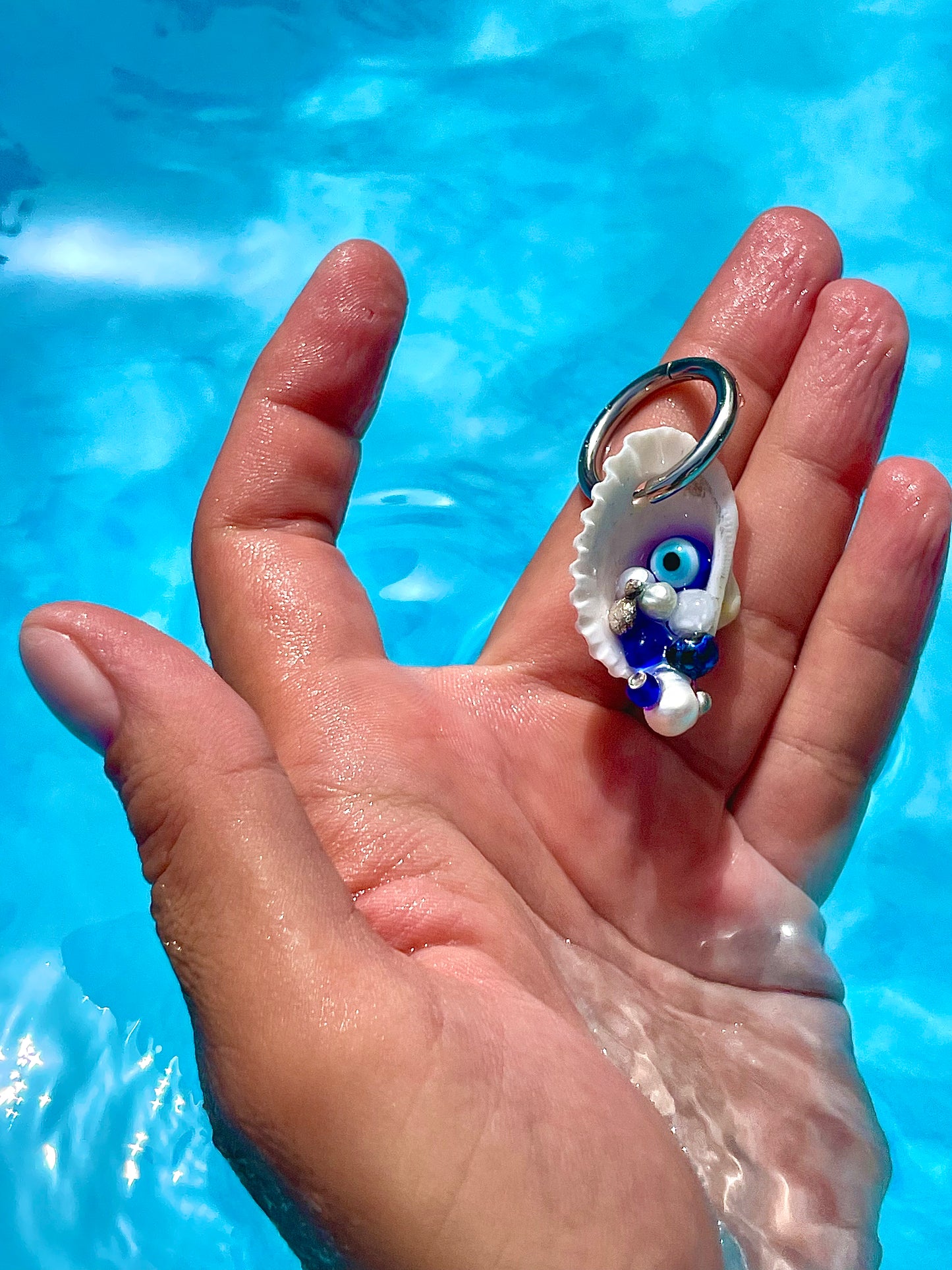 Earring,  Aquamarine Honey