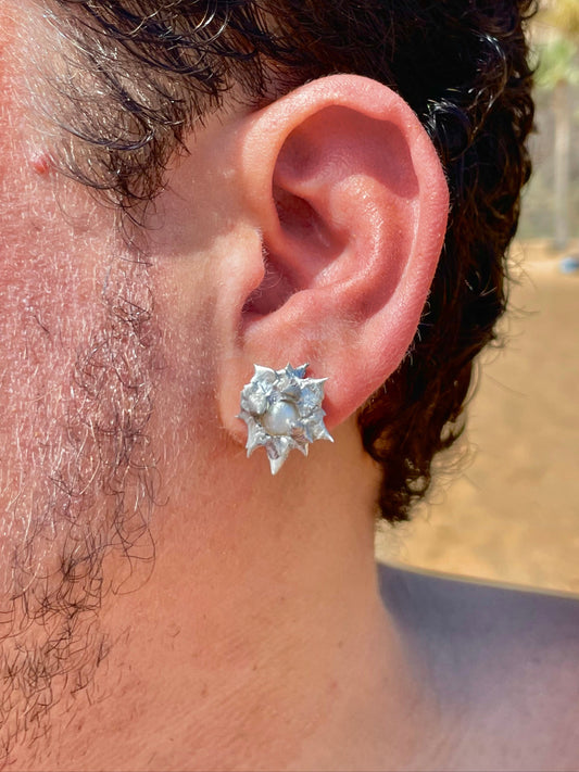 Stud Earring, Metal Star